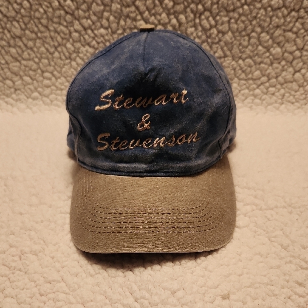 Vintage 90's Kati Stewart & Stevenson Distressed Denim Trucker Hat Ball Cap
